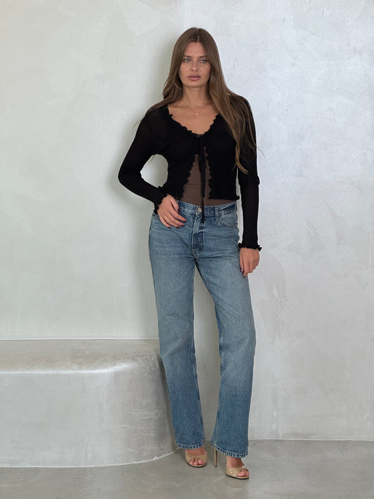 Black Semi - transparent top - ROXO