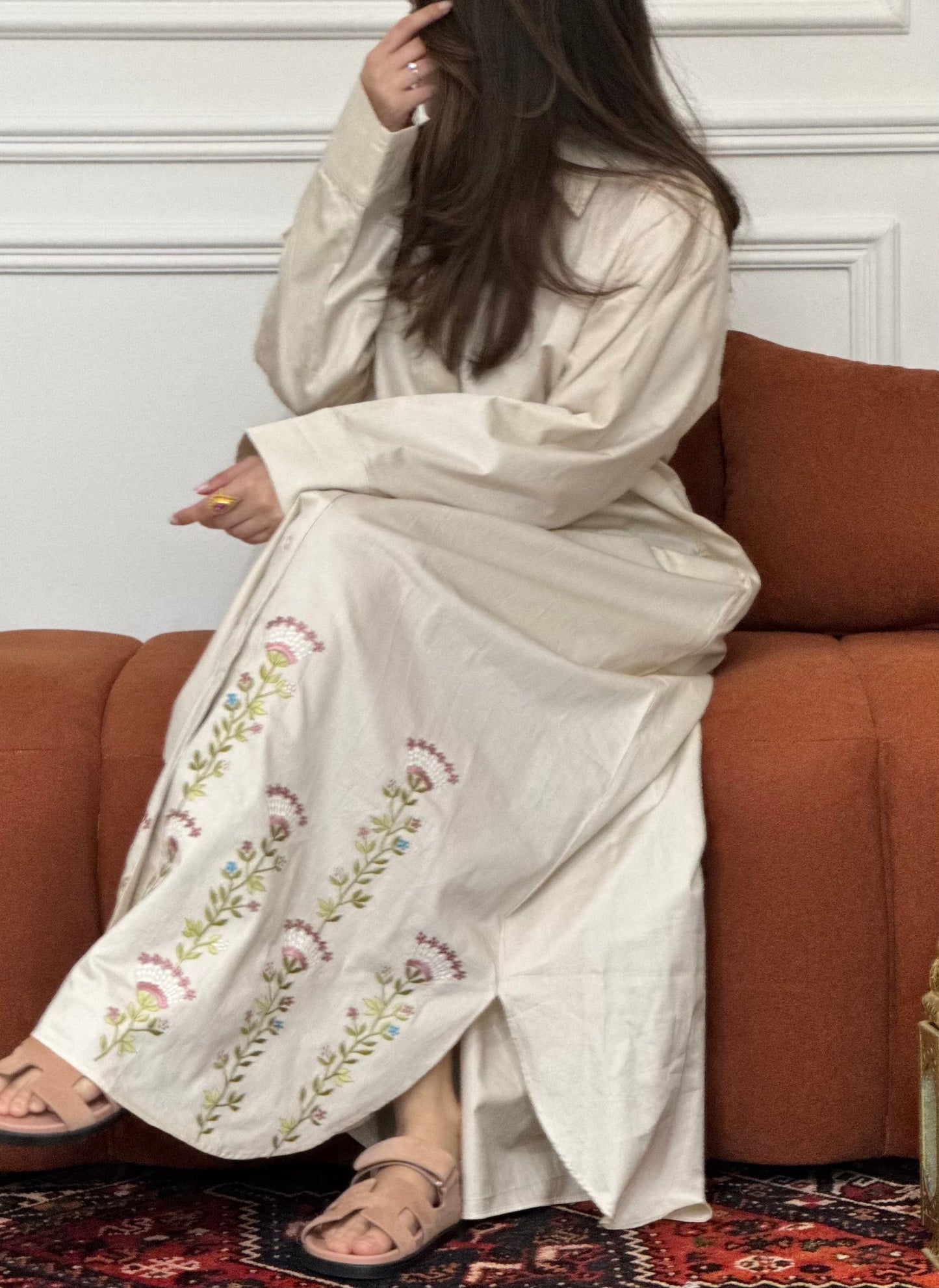 Floral shirt dress kaftan - ROXO