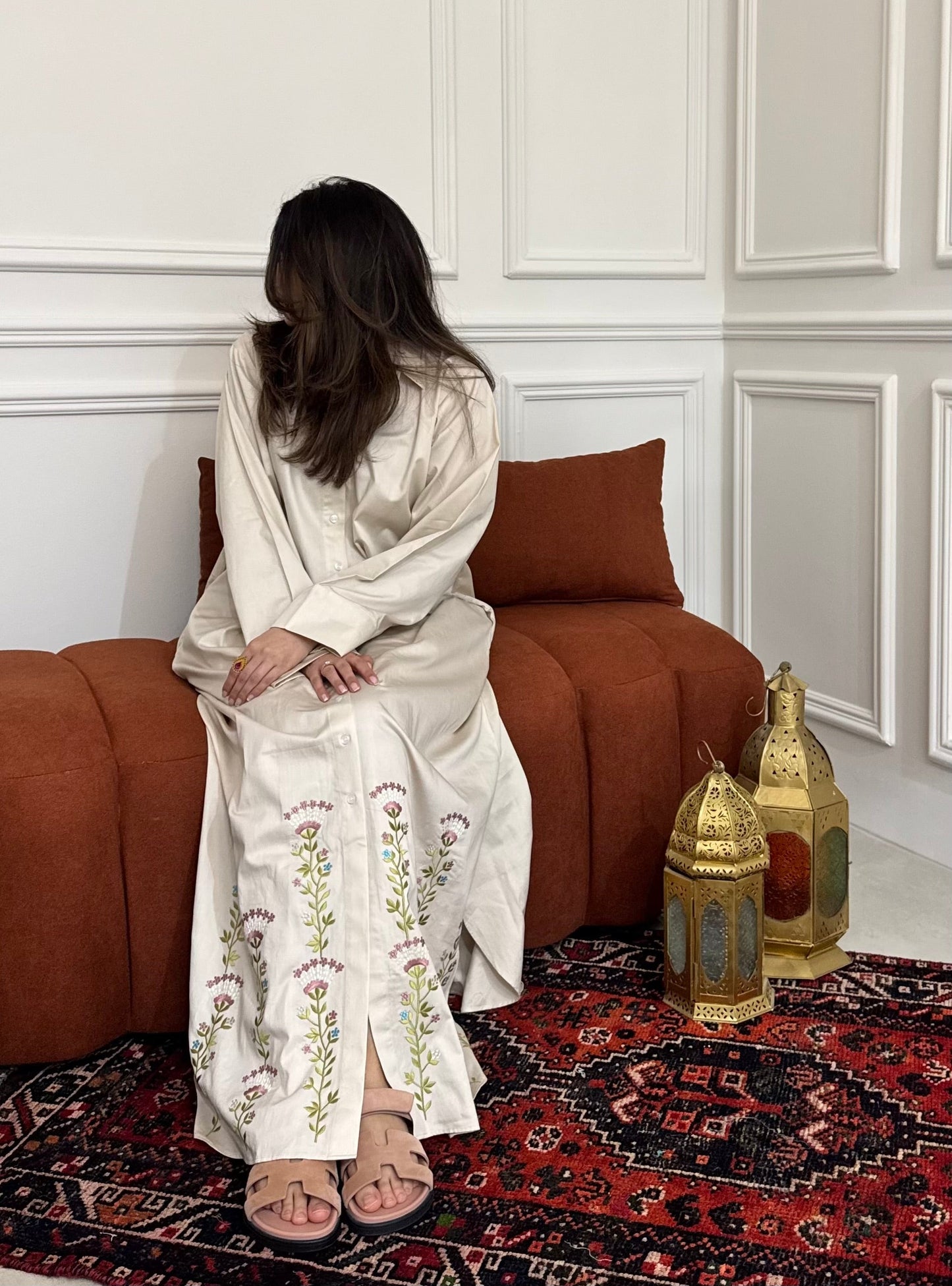 Floral shirt dress kaftan - ROXO