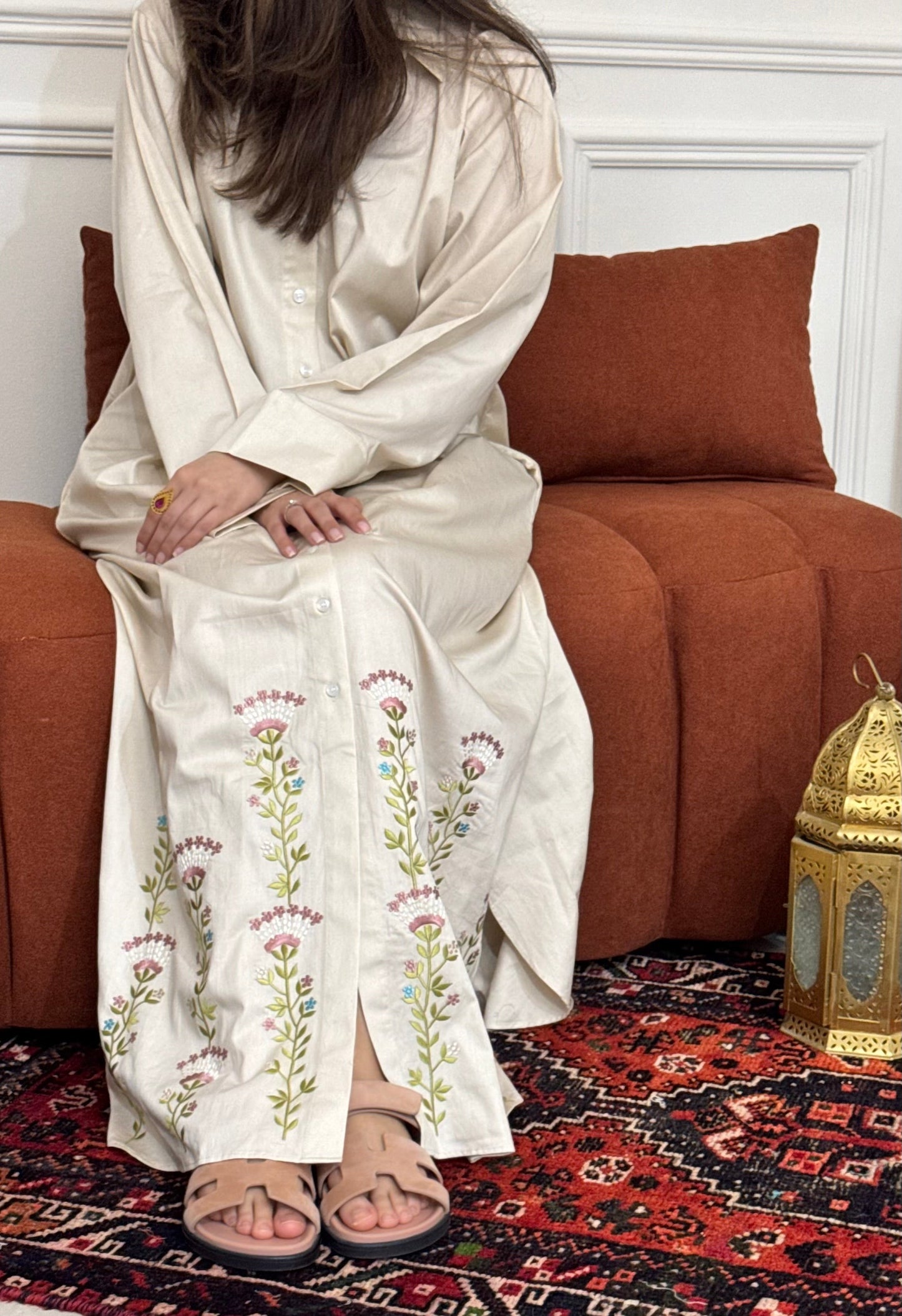 Floral shirt dress kaftan - ROXO