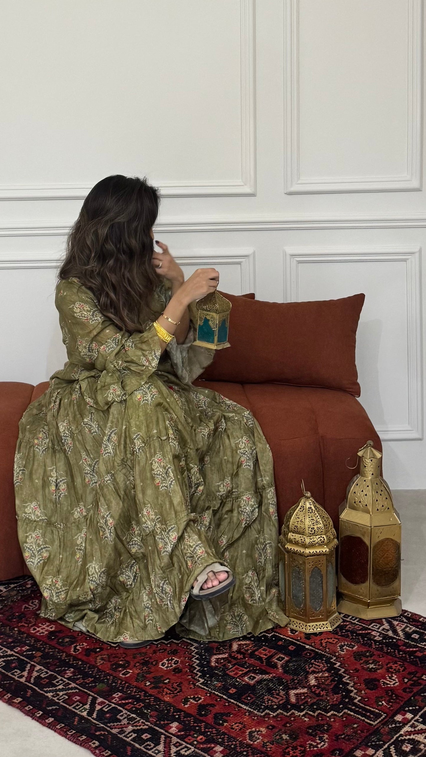 Garden glow cotton kaftan - ROXO