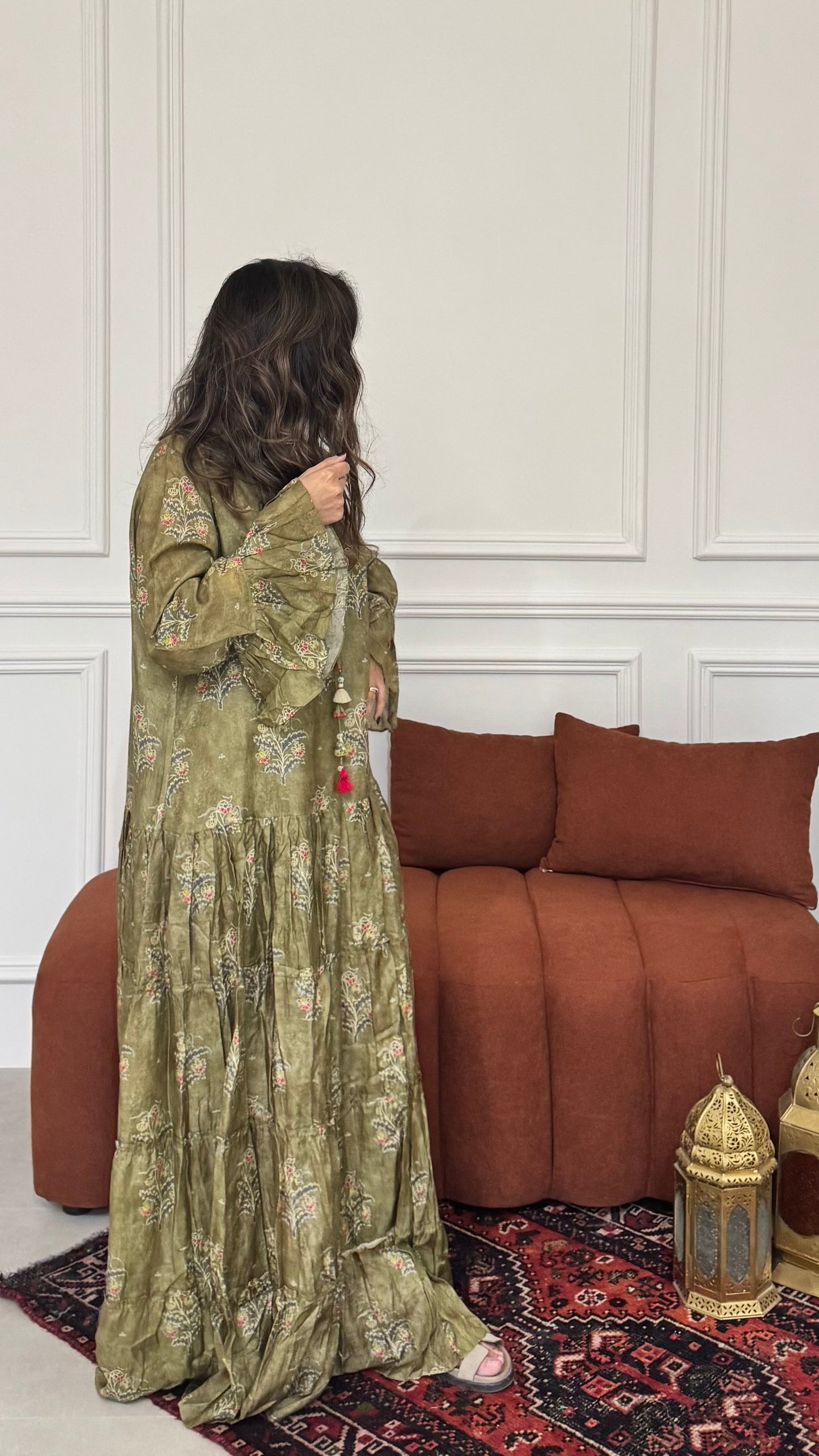 Garden glow cotton kaftan - ROXO