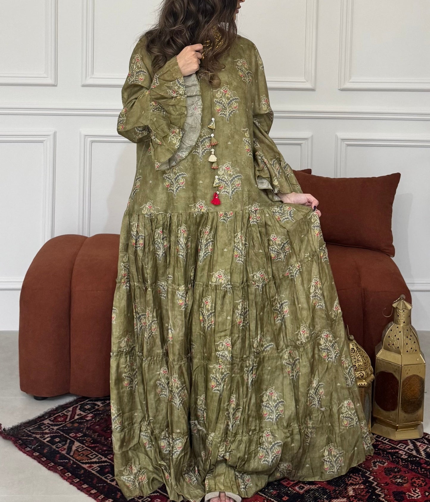 Garden glow cotton kaftan - ROXO