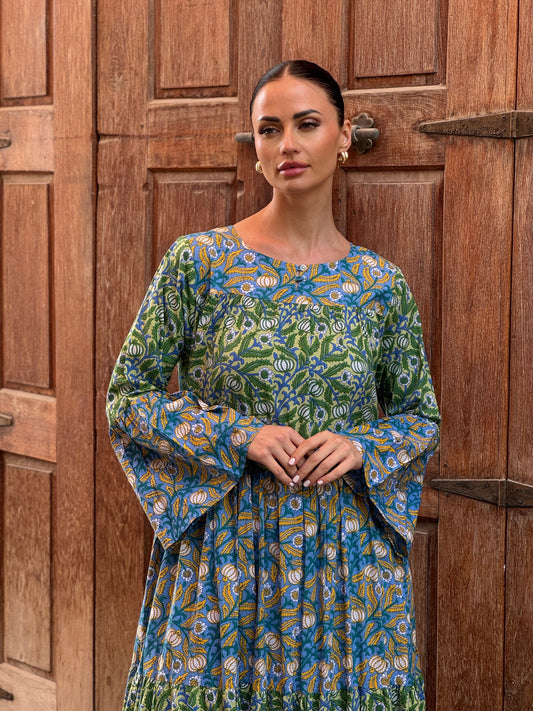 Jasmine Indian Cotton Kaftan 1 - ROXO