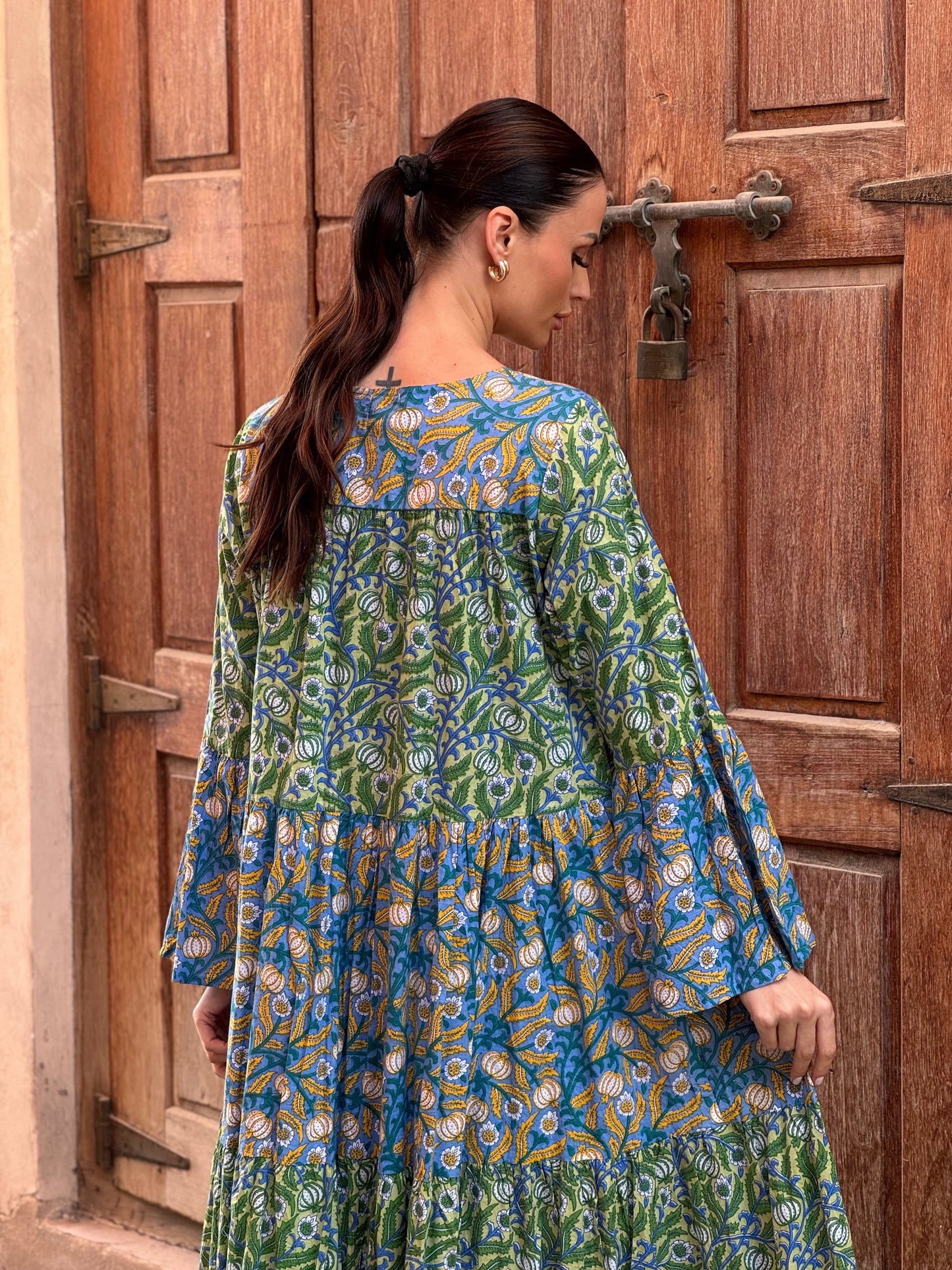 Jasmine Indian Cotton Kaftan 1 - ROXO