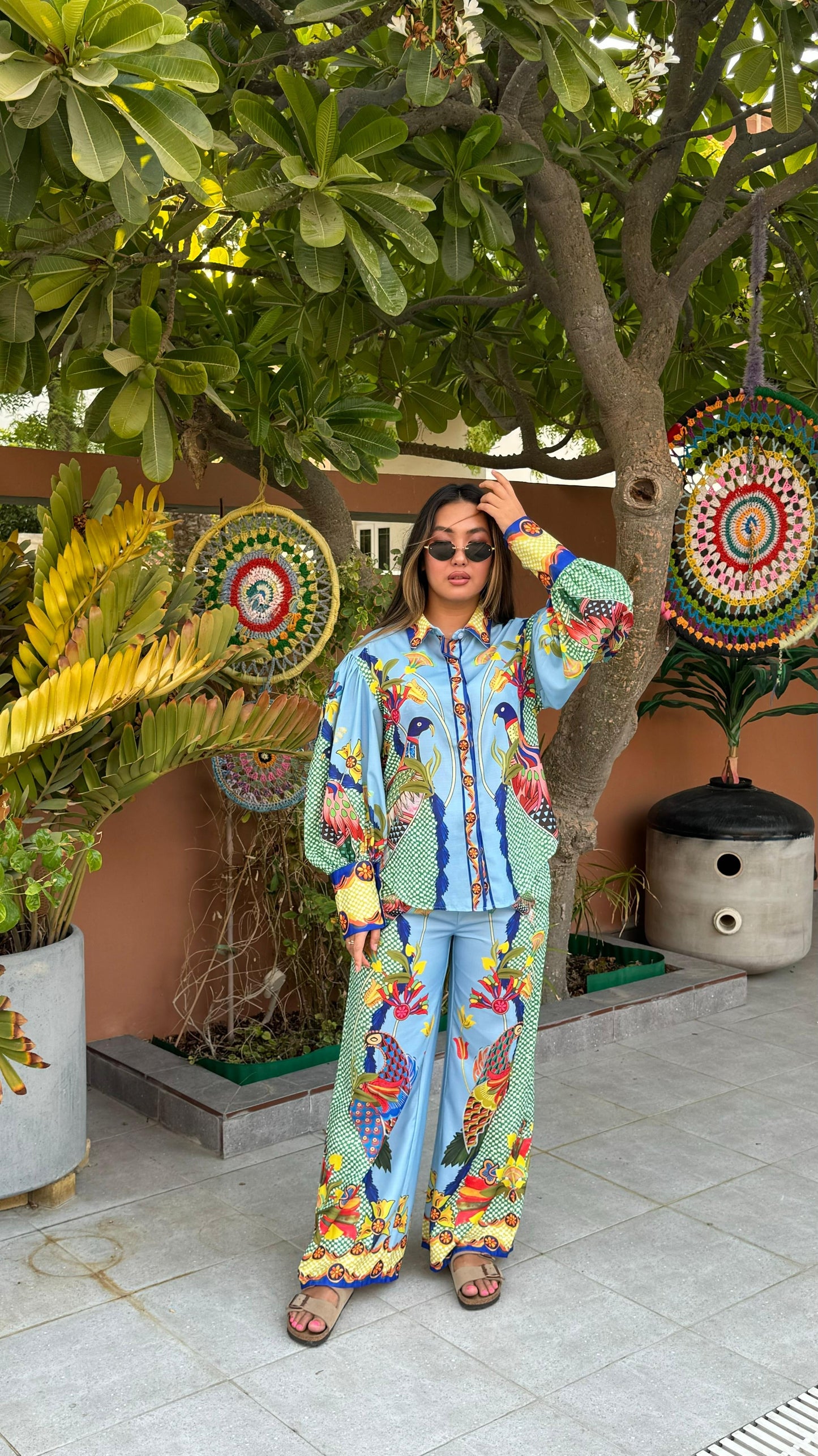 Peacock Linen set π¦ - ROXO