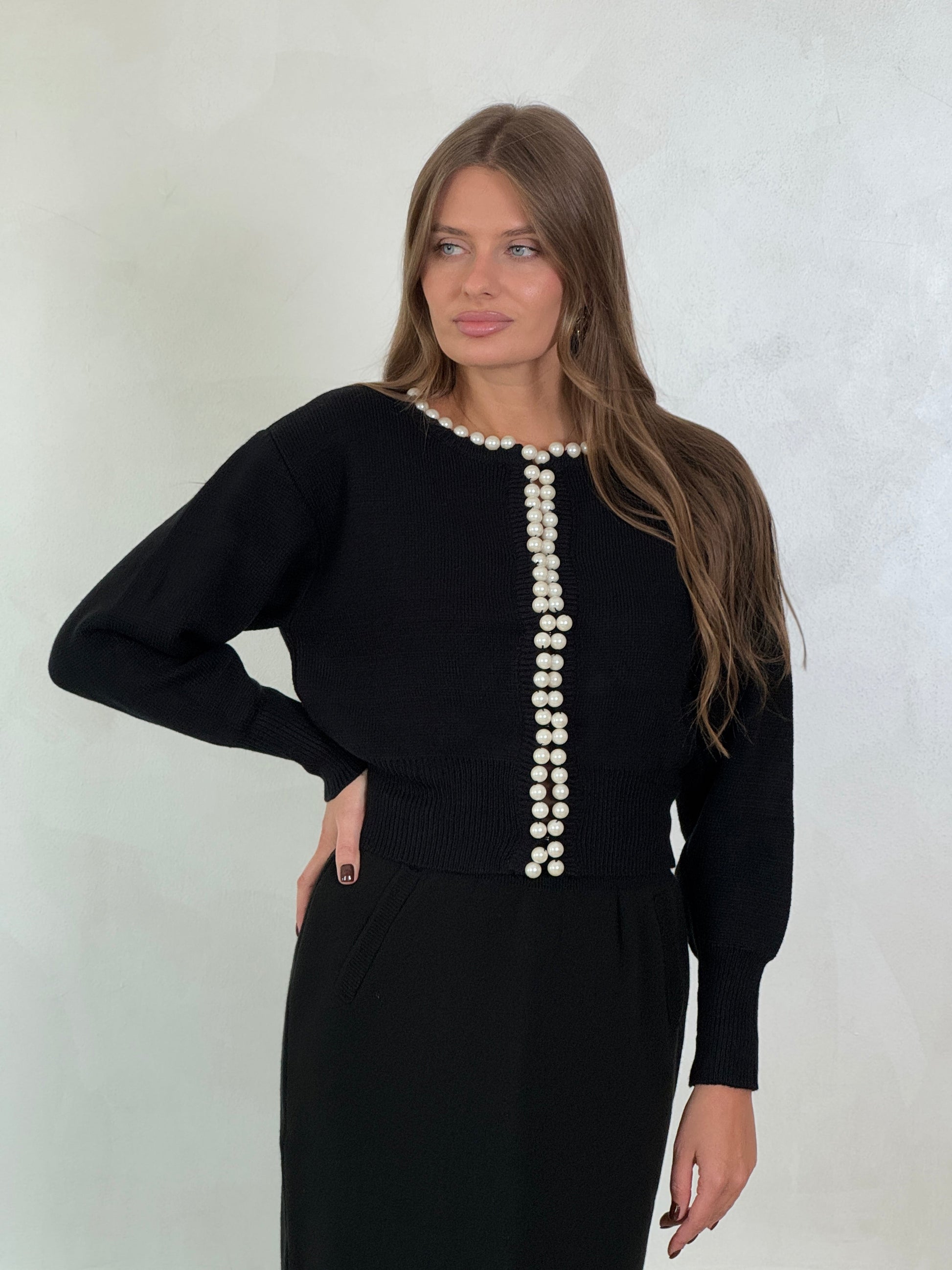 Pearls Beaded Cardigan - ROXO