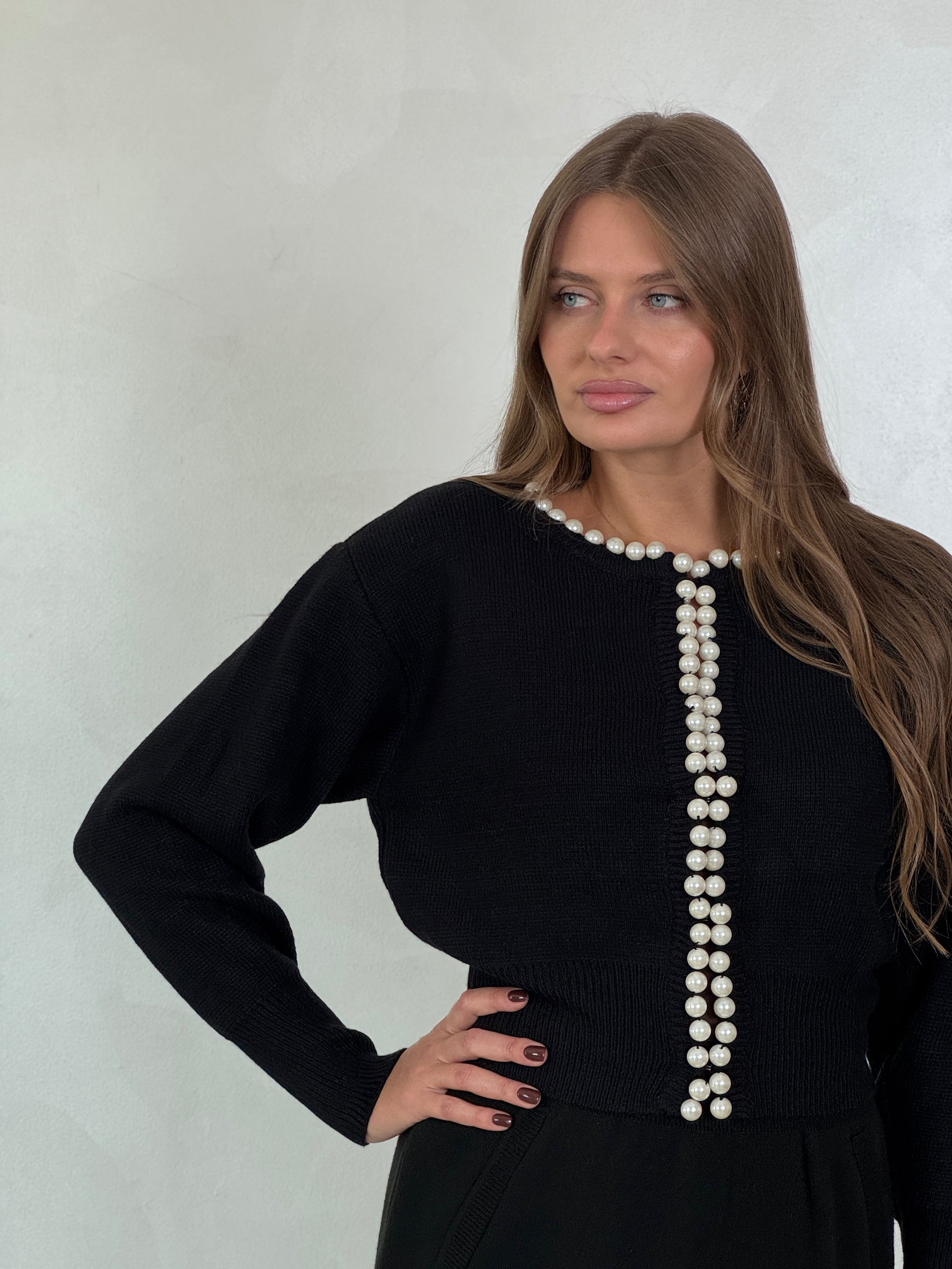 Pearls Beaded Cardigan - ROXO