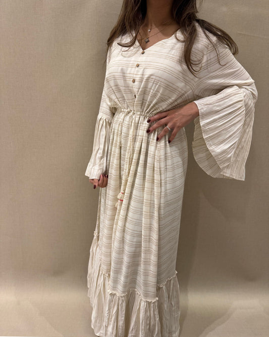 Stripes cotton kaftan.