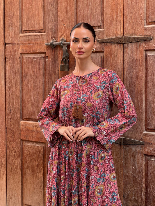 Sunflower Indian Cotton Kaftan 3 - ROXO