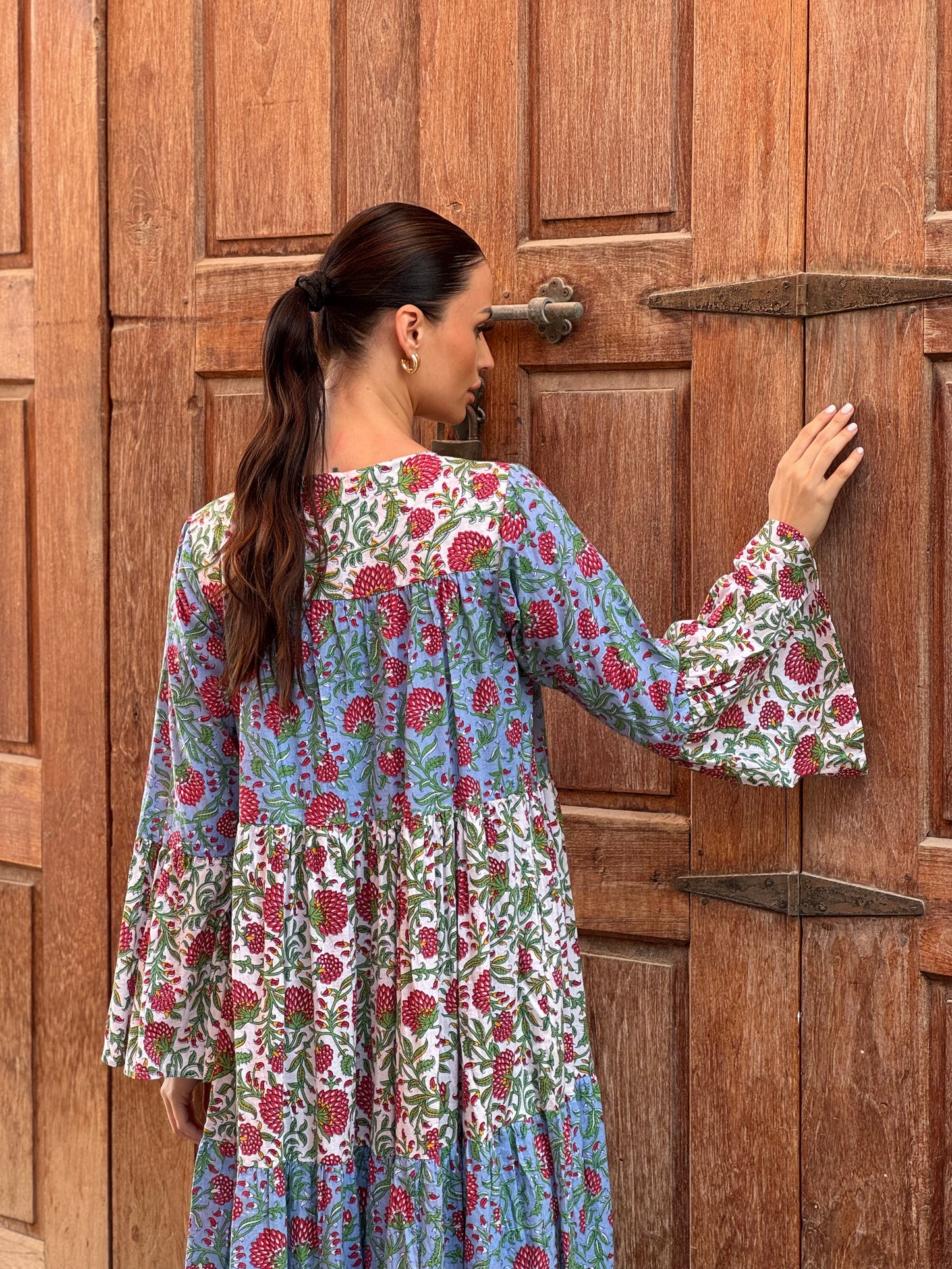 Sunflower Indian Cotton Kaftan 5 - ROXO