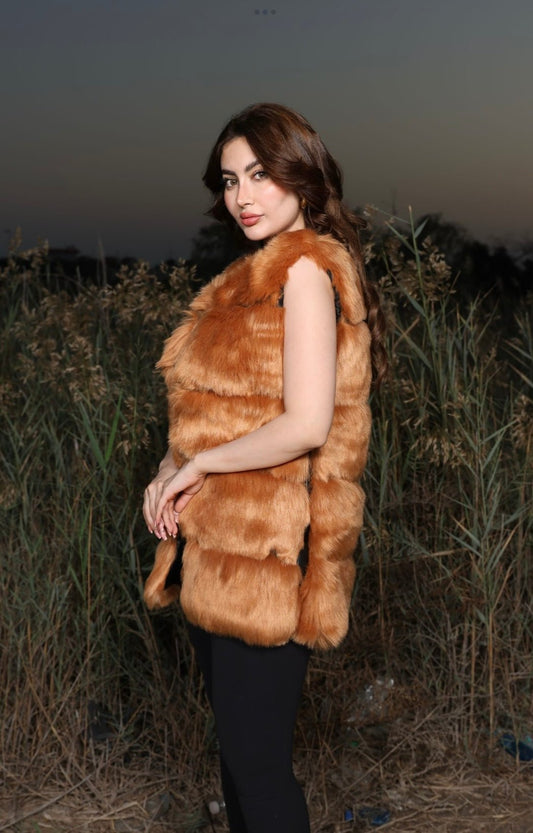 Goldie faux fur vest.