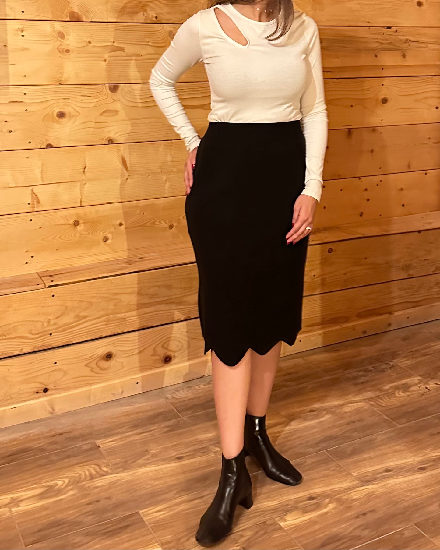 Knit tea skirt