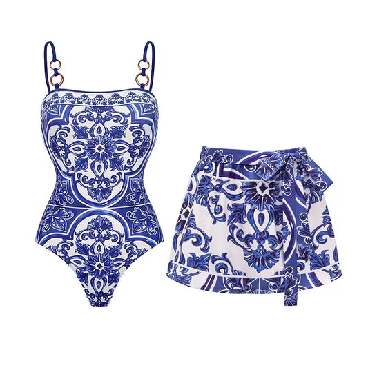 Blue paradise Swimsuit Set