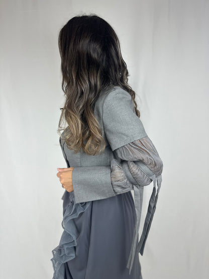 Grey blazer & skirt set