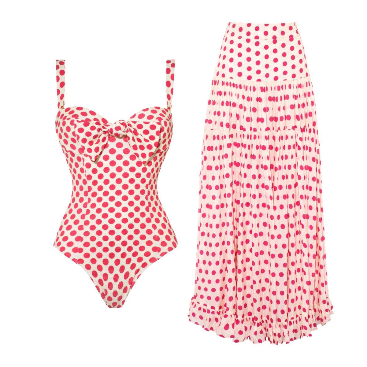 Cherry dots Swimsuit Set - ROXO