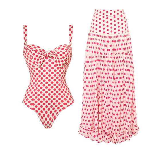 Cherry dots Swimsuit Set - ROXO