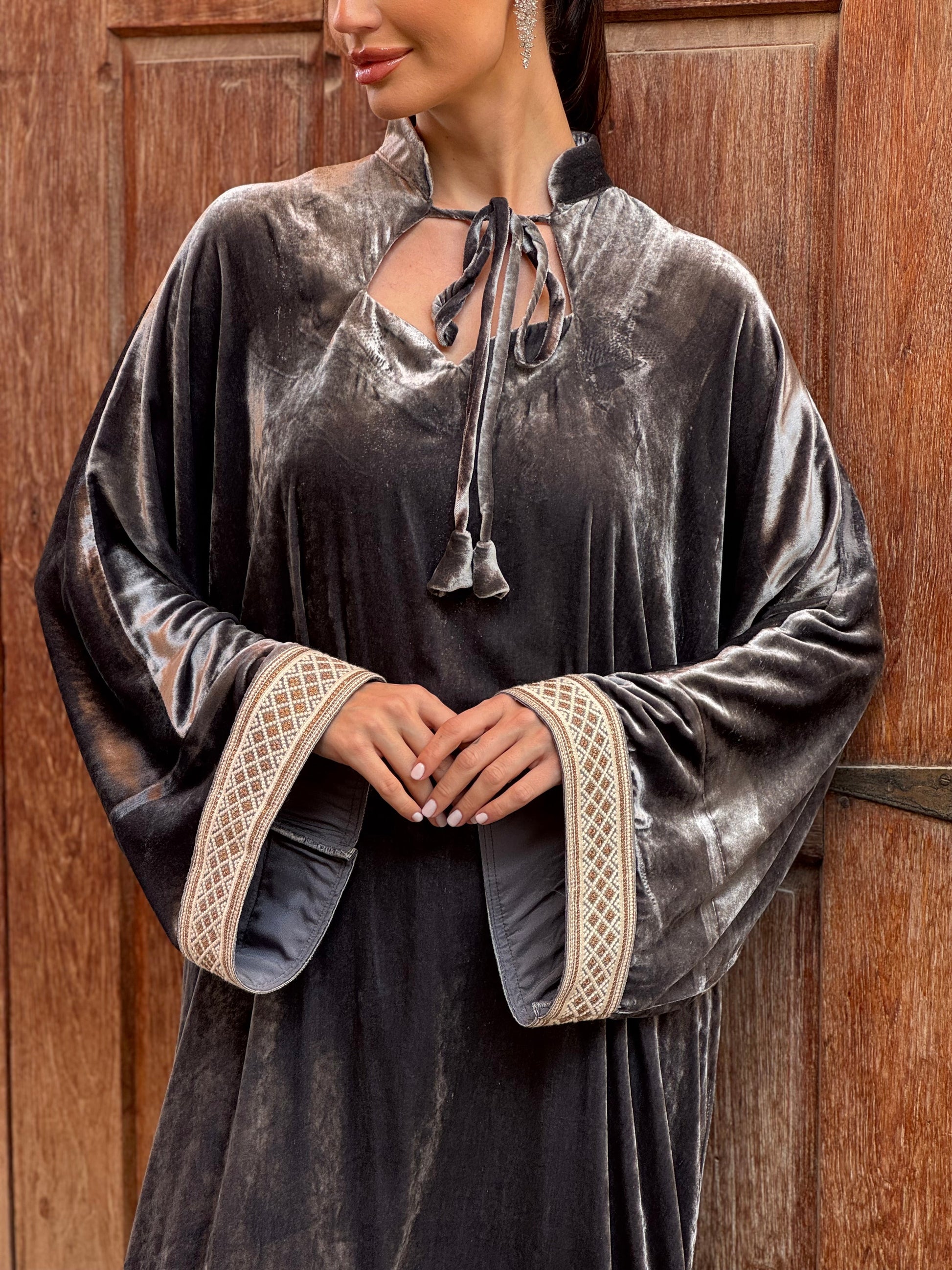 Classic French Silk velvet kaftan 2 - ROXO