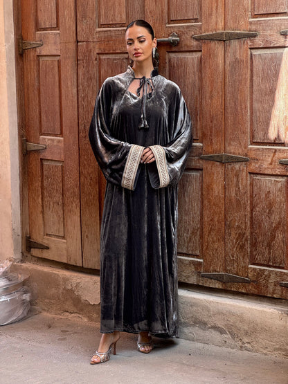 Classic French Silk velvet kaftan 2 - ROXO
