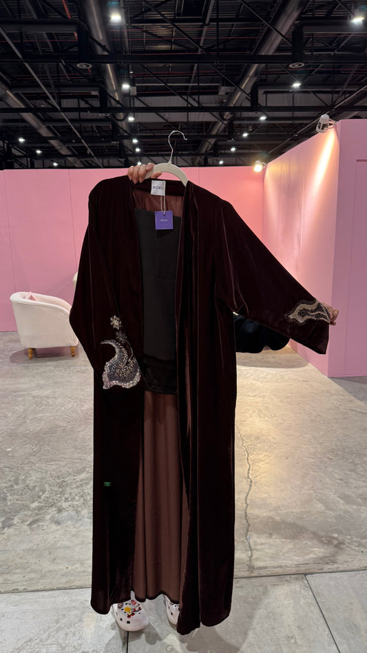 Copper Embroidery Abaya - ROXO