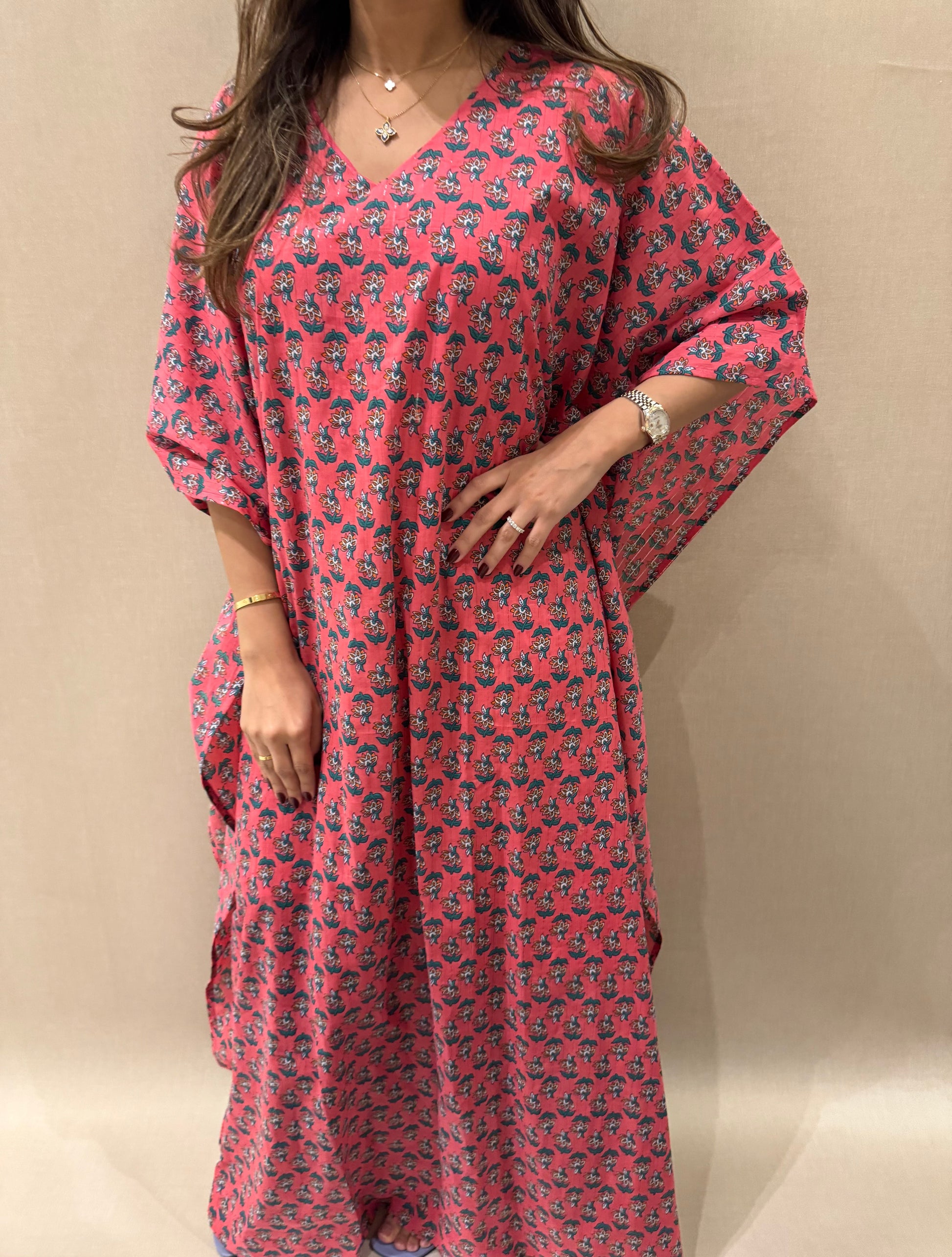 Cotton kaftan k design 05 - ROXO