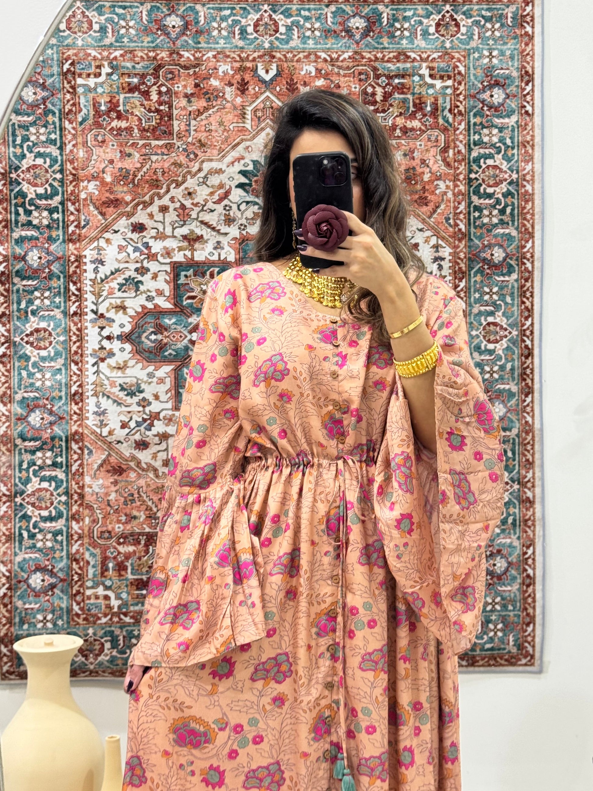 Daisy dream cotton kaftan - ROXO