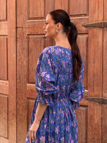 Daisy Indian Cotton Kaftan 4 - ROXO