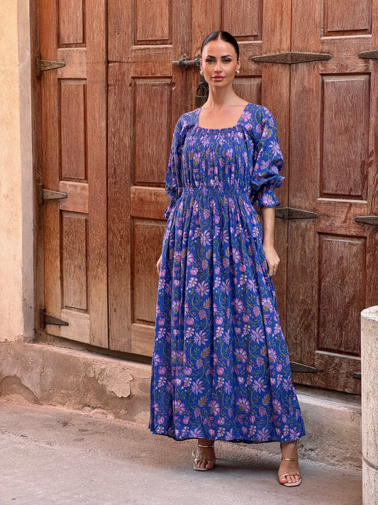 Daisy Indian Cotton Kaftan 4 - ROXO