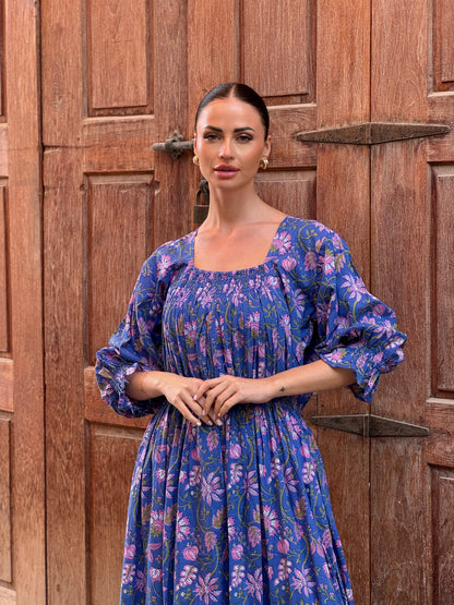 Daisy Indian Cotton Kaftan 4 - ROXO