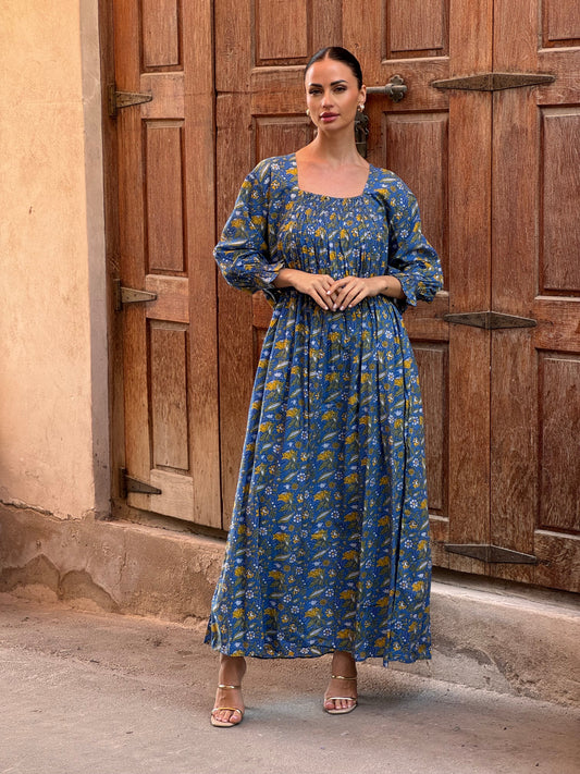 Daisy Indian Cotton Kaftan 6 - ROXO