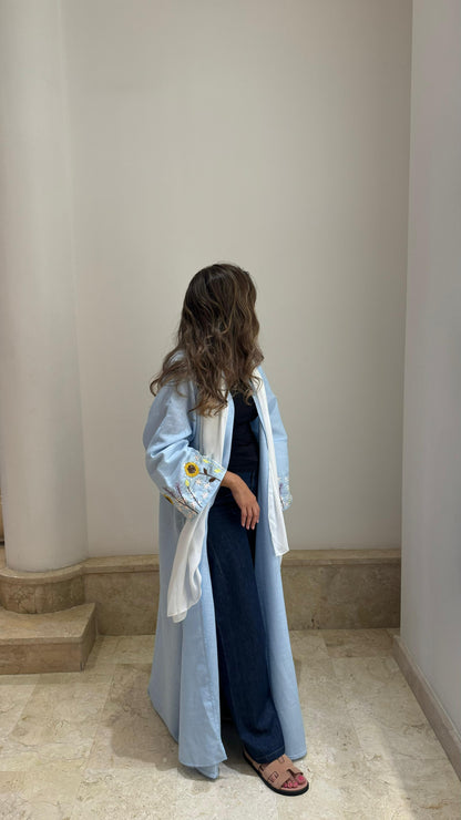 Demure Abaya in light blue 🌻🪻🌷 - ROXO