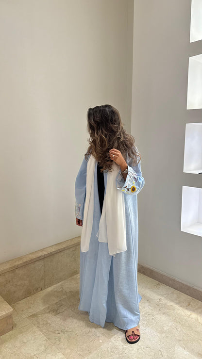 Demure Abaya in light blue 🌻🪻🌷 - ROXO