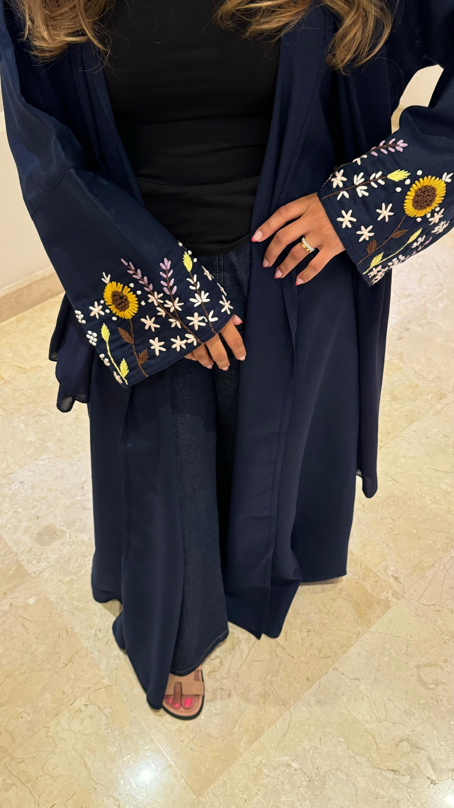 Demure Abaya in navy blue🌻🪻🌷 - ROXO