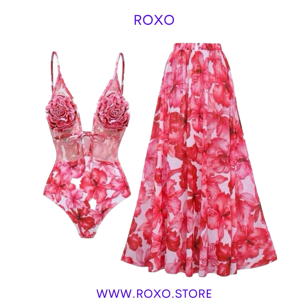 Fishnet Swimsuit Set - ROXO