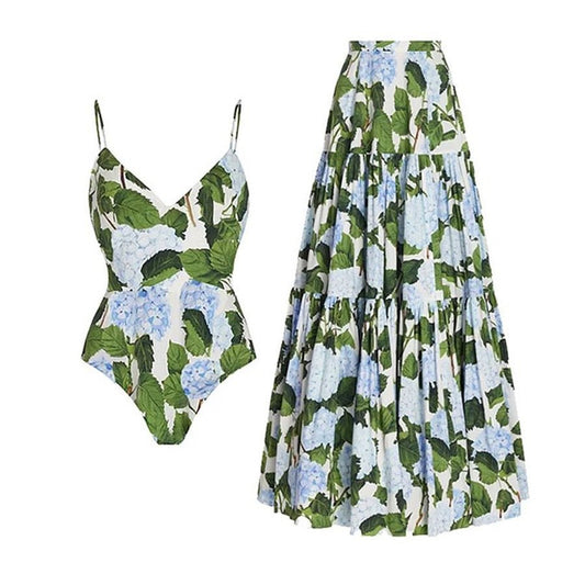 Island flowers Swimsuit Set - ROXO