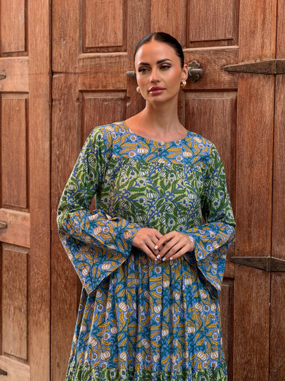 Jasmine Indian Cotton Kaftan 1 - ROXO