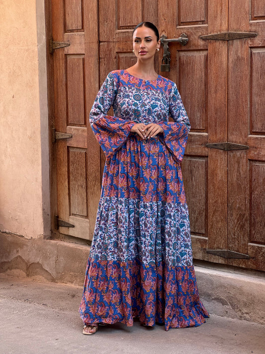 Jasmine Indian Cotton Kaftan 2 - ROXO