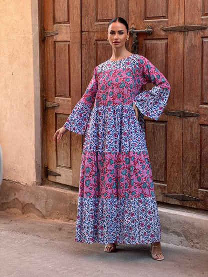 Jasmine Indian Cotton Kaftan 4 - ROXO