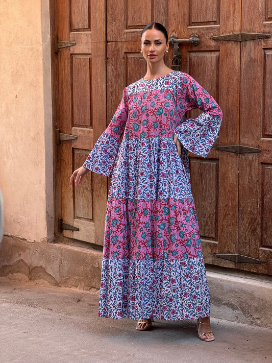 Jasmine Indian Cotton Kaftan 4 - ROXO