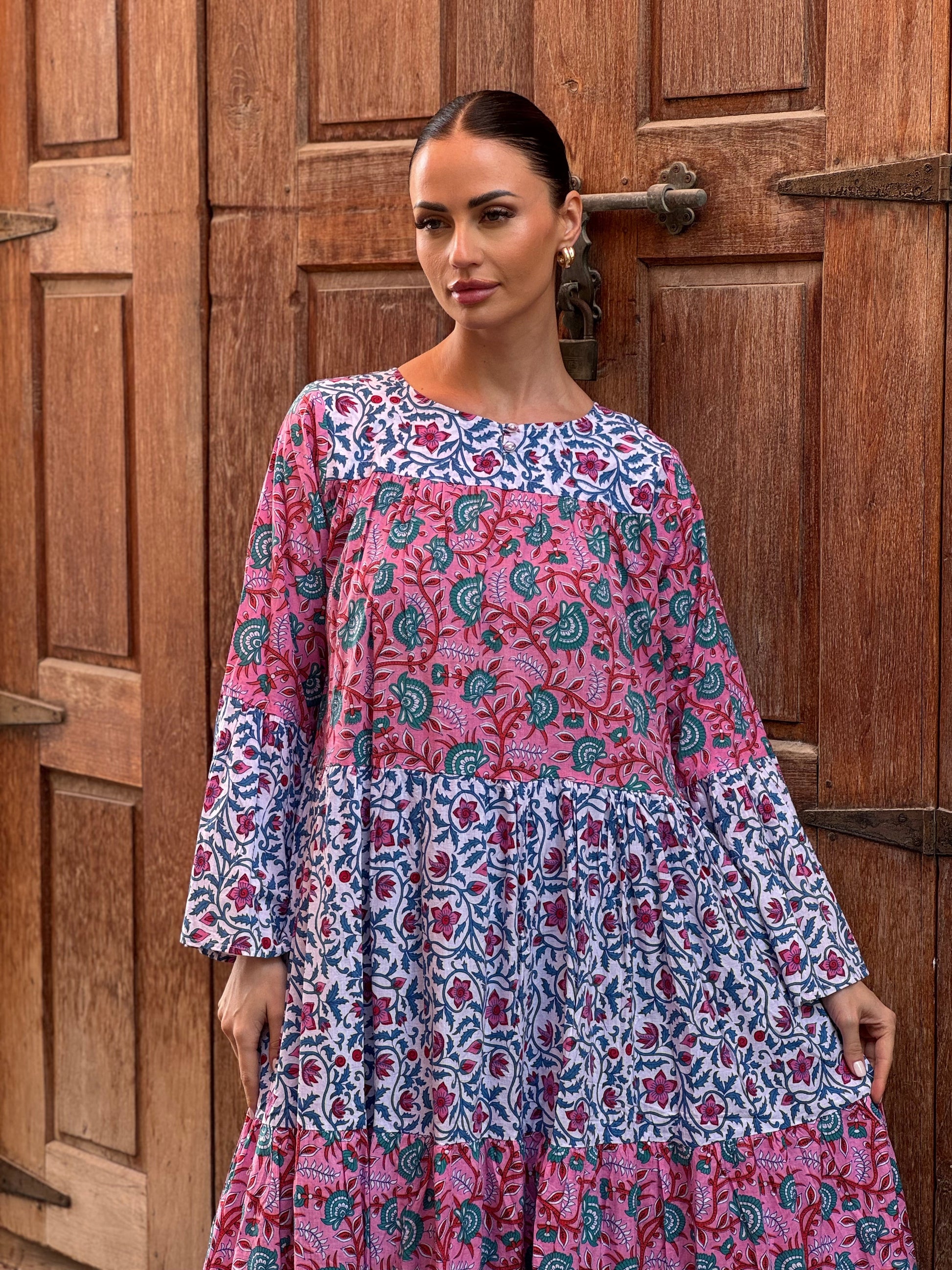 Jasmine Indian Cotton Kaftan 4 - ROXO