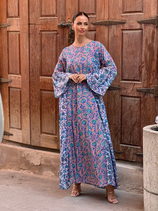 Jasmine Indian Cotton Kaftan 6 - ROXO