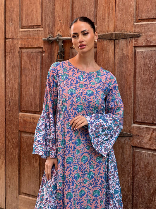 Jasmine Indian Cotton Kaftan 6 - ROXO