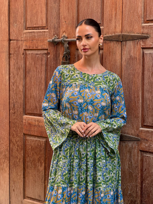 Jasmine Indian Cotton Kaftan 7 - ROXO