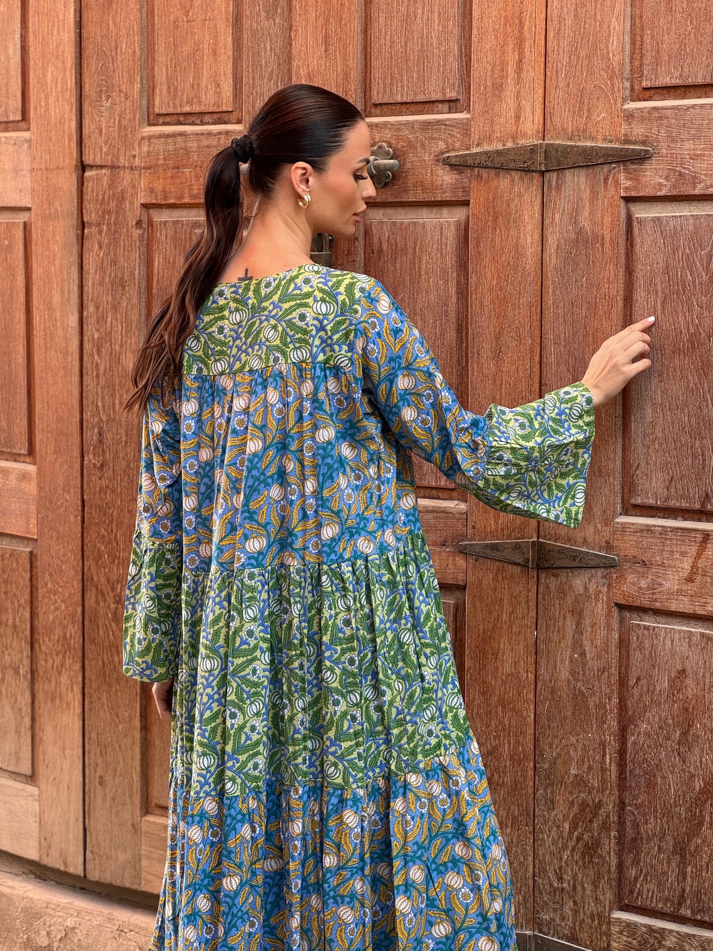 Jasmine Indian Cotton Kaftan 7 - ROXO