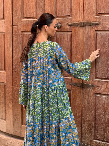 Jasmine Indian Cotton Kaftan 7 - ROXO