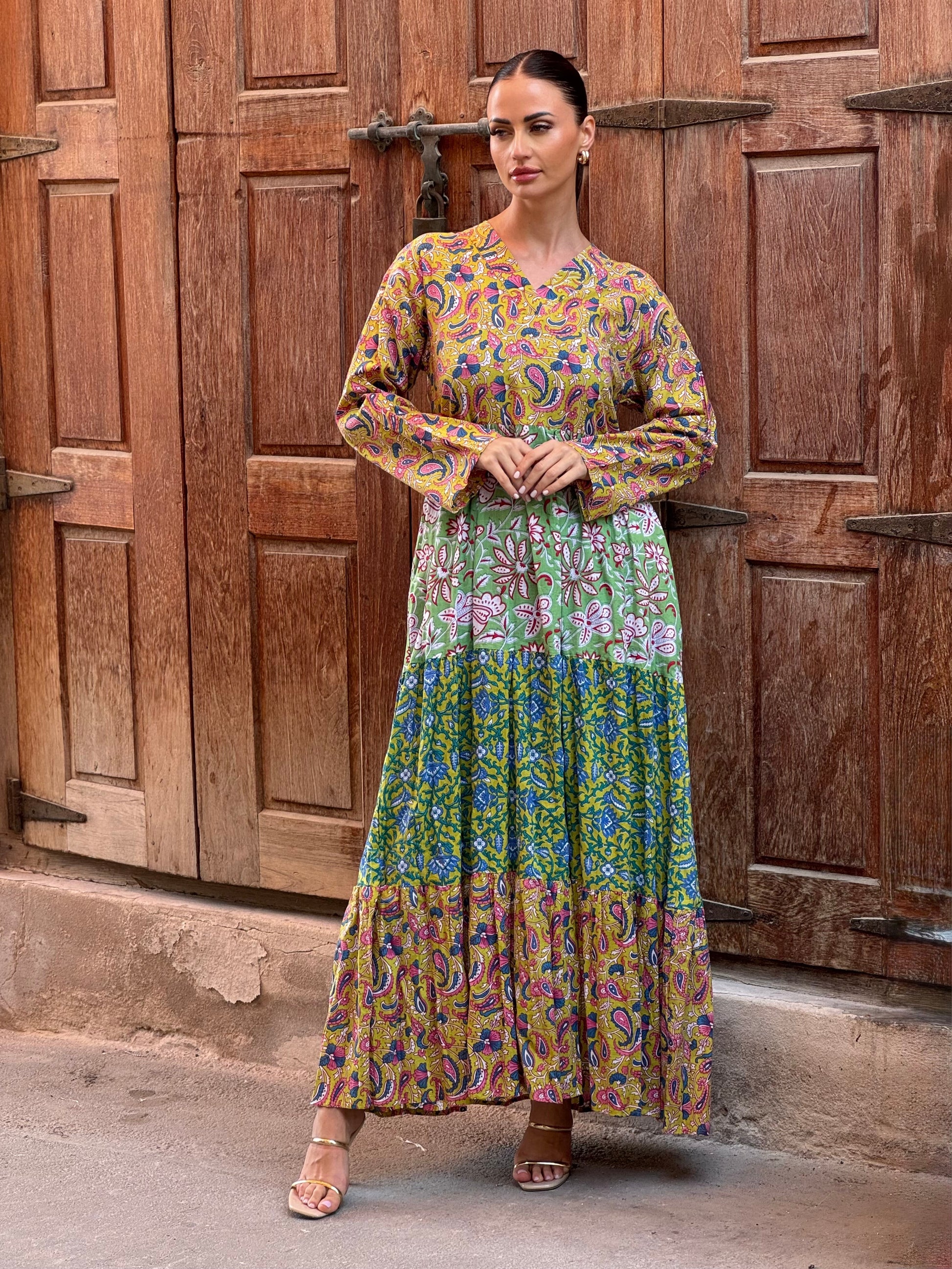 Jasmine Indian Cotton Kaftan 8 - ROXO