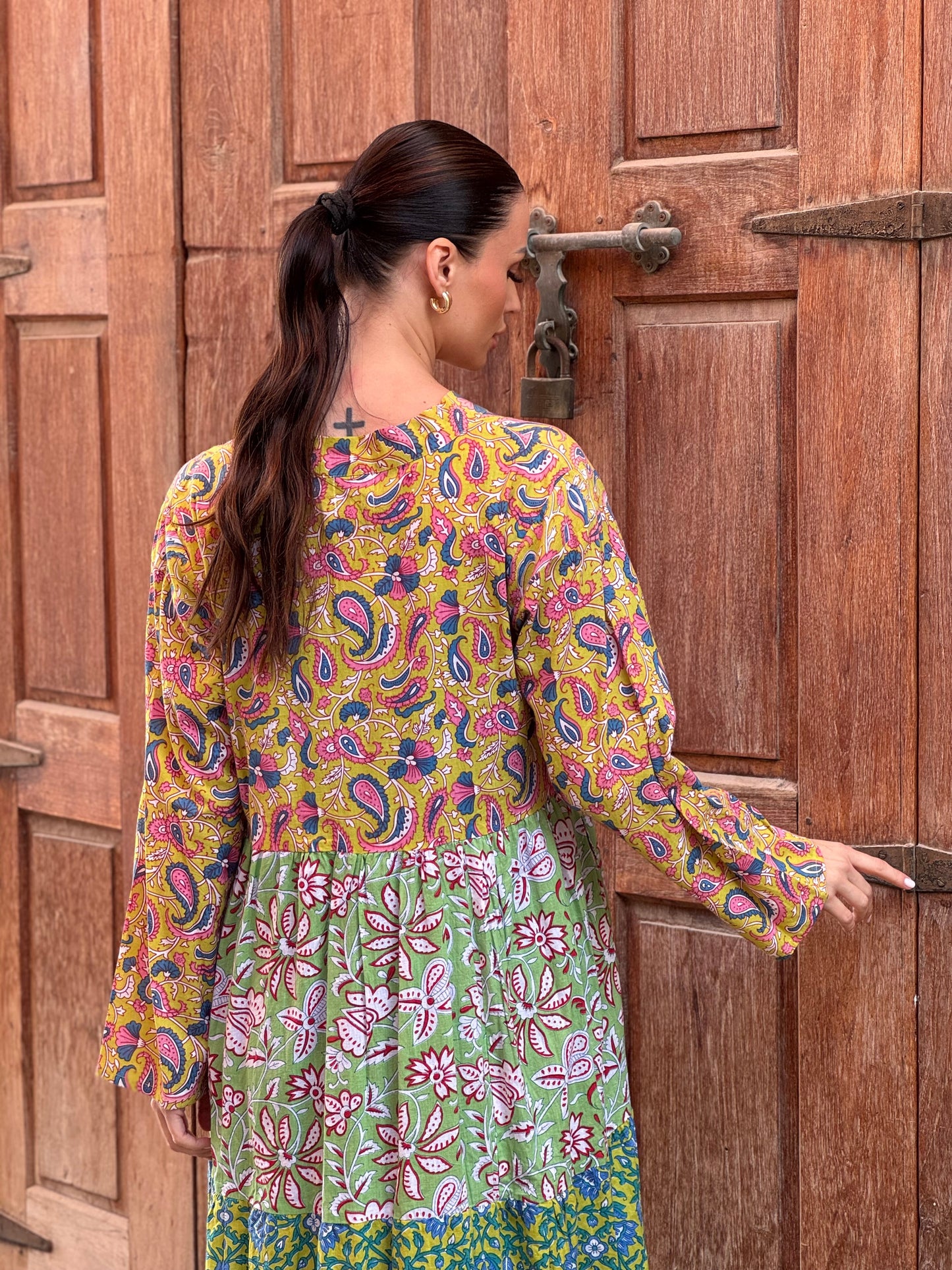 Jasmine Indian Cotton Kaftan 8 - ROXO