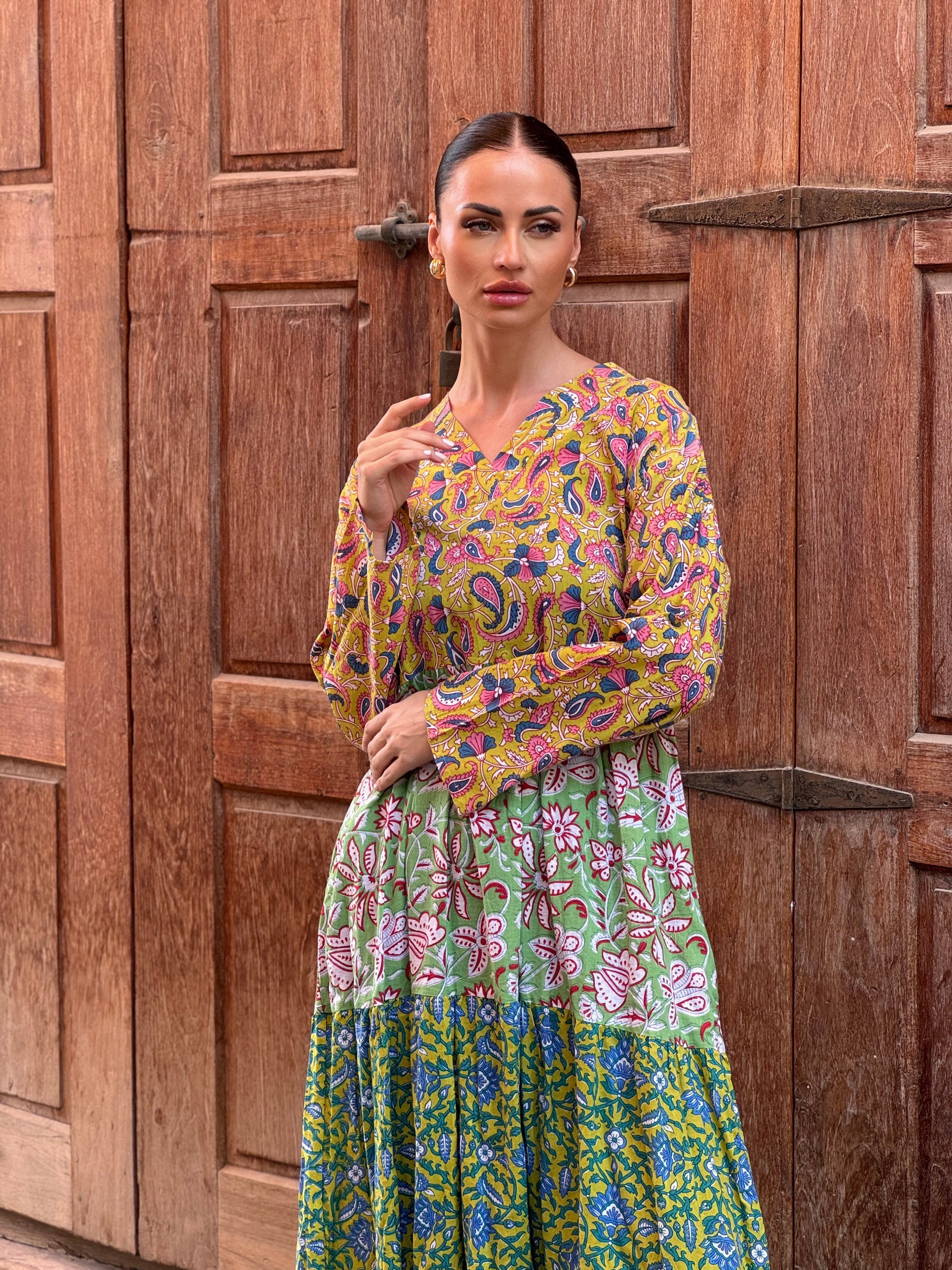 Jasmine Indian Cotton Kaftan 8 - ROXO