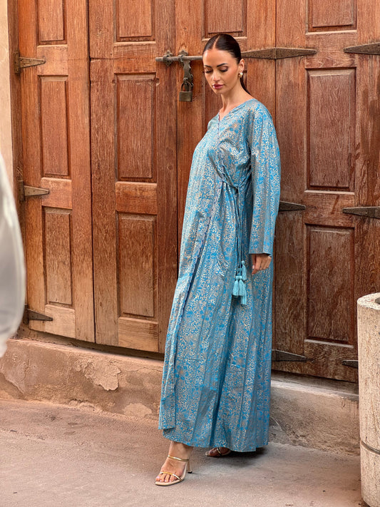 Lotus Indian Cotton Kaftan 3 - ROXO