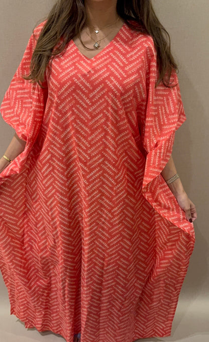 Midnight bloom cotton kaftan - ROXO